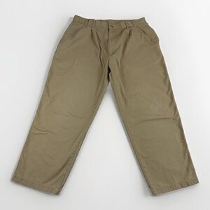 Vtg Eddie Bauer Khakis Men's 38 Beige Pleated Slacks Chinos Trousers Pants‎ READ
